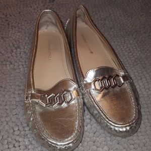 Adrienne Vittadini silver loafers